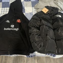 2 For 1 Deal Balenciaga Hoodie And North Fave Jacket