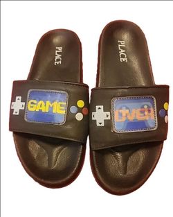NWT The Children’s Place Gamer Sliders Slip Ons Shoes Slippers Kids Children's 5
