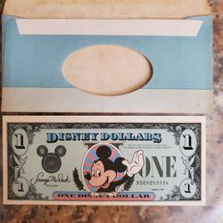 1987 $ 1 Disney Dollar