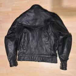 Authentic Leather Motorcycle Jacket with Helmet