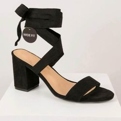 Strap Up Laced Block Heels