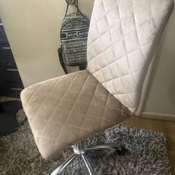 Swivel Suede Velvet Adjustable Desk Vanity Chair 
