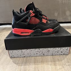 Jordan 4 Retro  Black / Multi-Color Noir Size 8.5