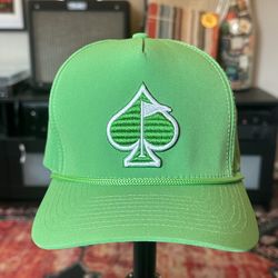 Pins & Aces Fairway Wave & Spade Rope Lucky Green Men’s Golf Hat SnapBack NWOT