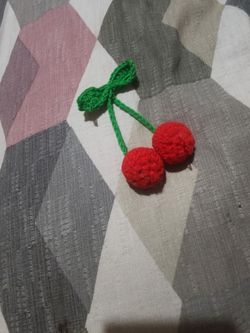 Crocheted cherry
