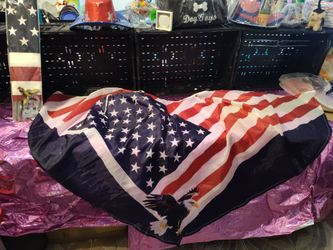 Patriotic American flag USA with eagle cape