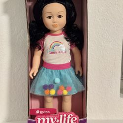 My Life As Quinn Posable 18 inch Doll, Black Hair, Brown Eyes