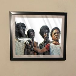 city of god movie custom art piece in black frame