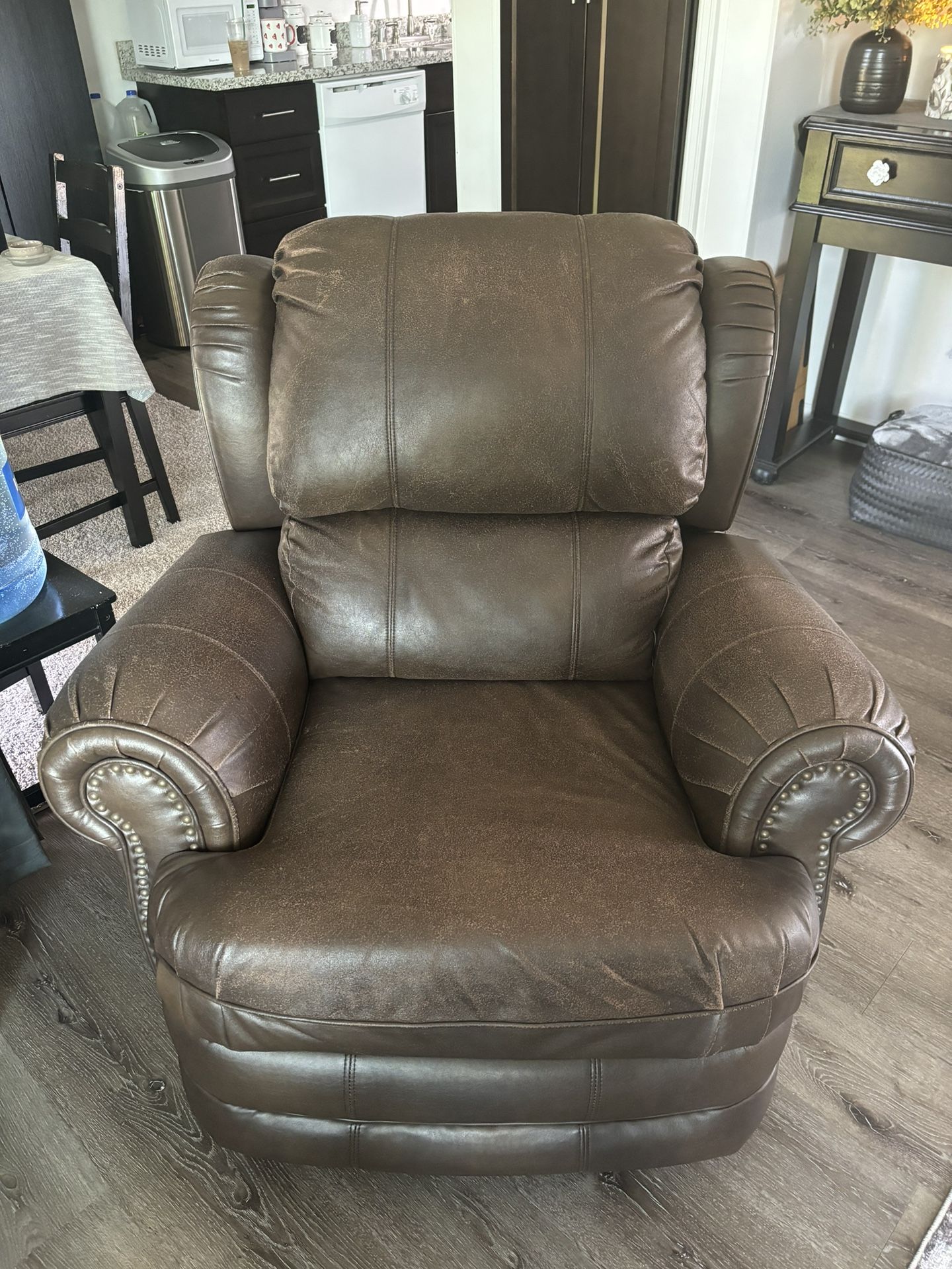 Faux Leather Recliner