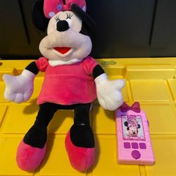 Disney Minnie Mouse Plush Bank and Play Phone 