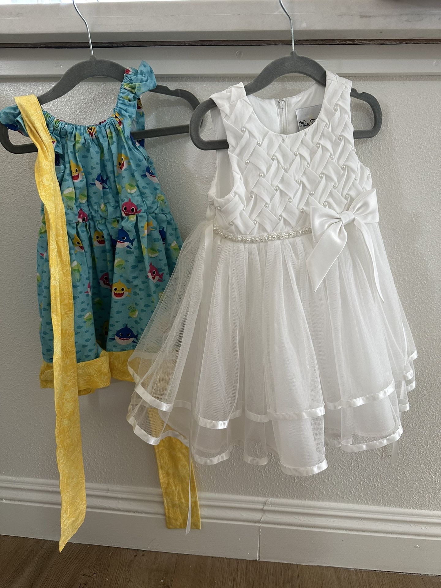 Toddler Baptism Dress And Baby Shark Dress 