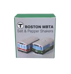 Boston MBTA Trolley Train Salt & Pepper Shakers