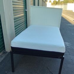 TWIN BED FRAME WITH MEMORY FOAM MATTRESS 