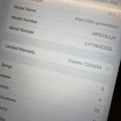 IPAD 10TH GEN (LIKE NEW)