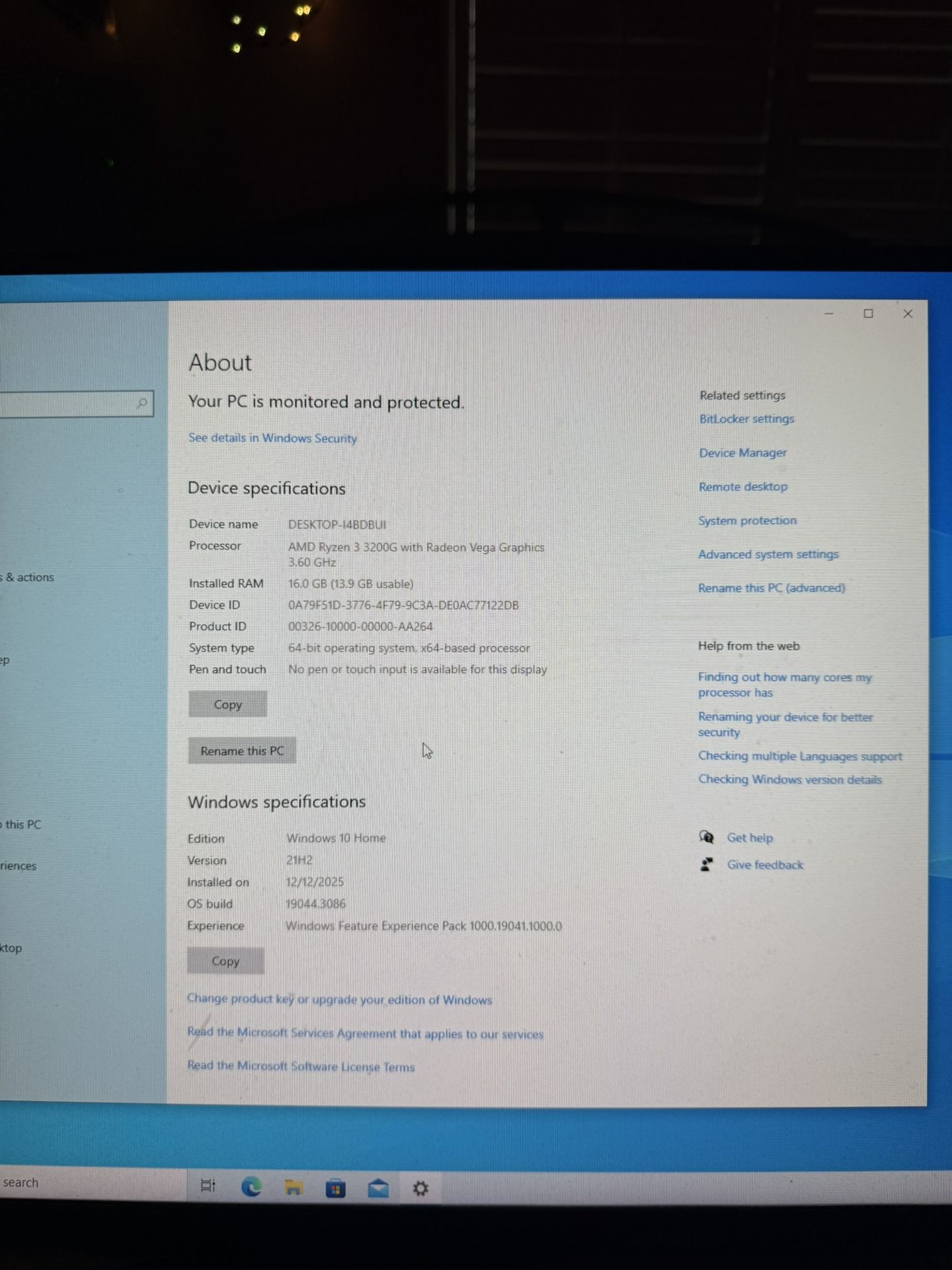 Gaming Pc, Ryzen 3 3200g/ Gtx 1070