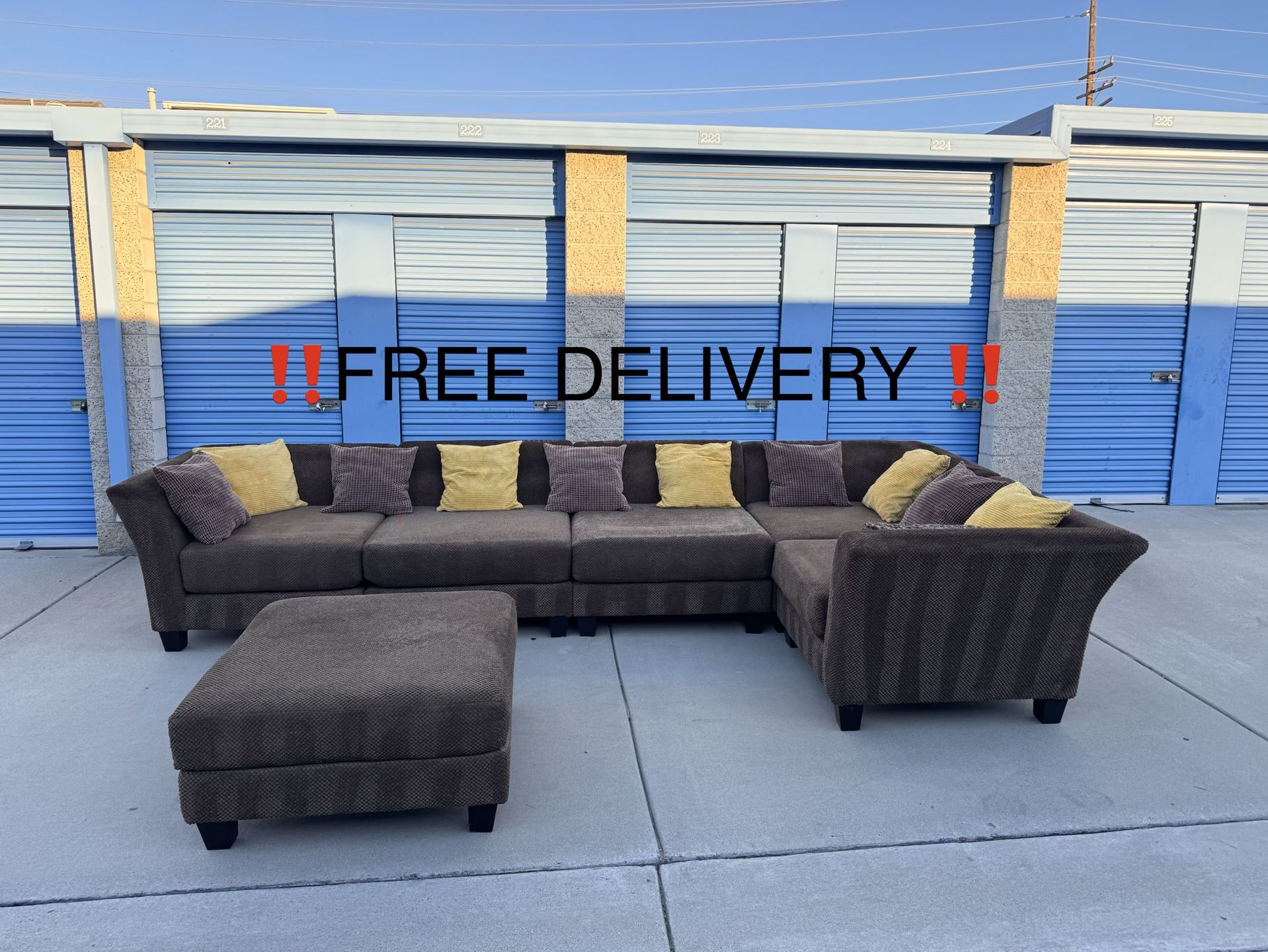 Sectional Sofa with Ottoman - ‼️‼️FREE DELIVERY AVAILABLE‼️‼️