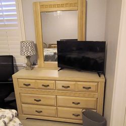 Headboard Dresser With Mirror And Nightstand