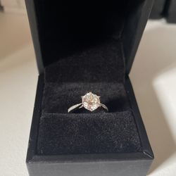 Moissanite Silver Ring 