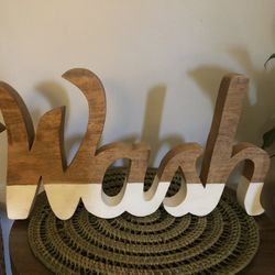 Wood “wash” Laundry Room Decor 
