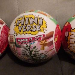 MGA'S Mini Verse Make It Mini Holiday 2024: 3 Different Designs NEW 