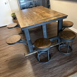 World market Cafeteria Table & Chairs 