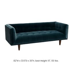 Blue Tufted Sofa