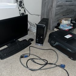 HP Desk Top And HP Printer And Fax 