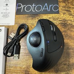 Protostar Wireless Trackball Mouse, EM01 NL Ergonomic 
