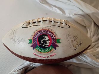 Signed Rotary Lombardi Award Football 2002