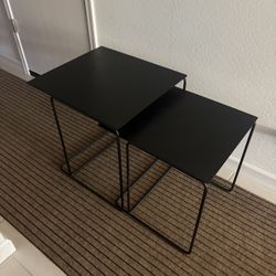 Metal Black End Tables 