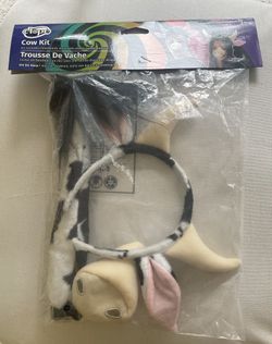 Cow Headband Costume Tail Nose Halloween