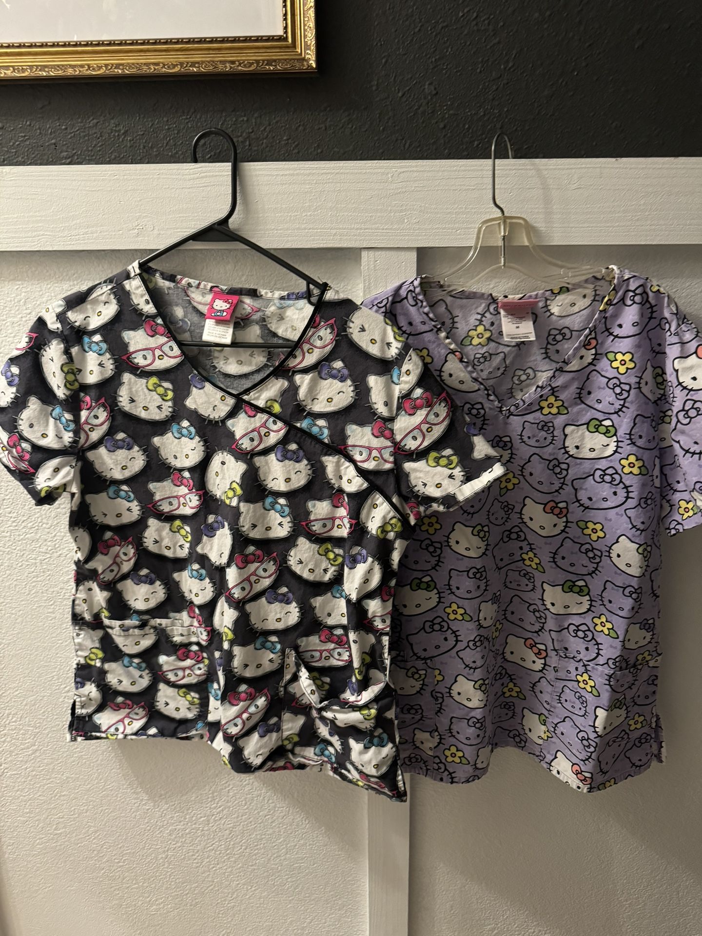 See Of 2 Hello Kitty Scrub Tops