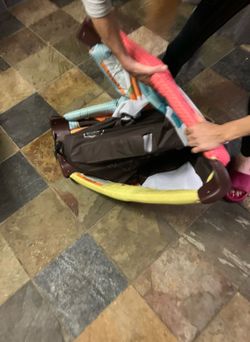 Extra large square pack and play