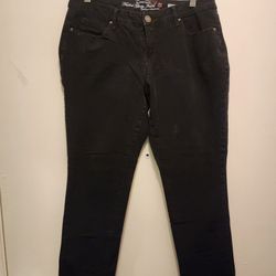 Faded Glory Women’s Size 14P Ultimate Skinny Black Jeans, Low-Rise Super Stretch