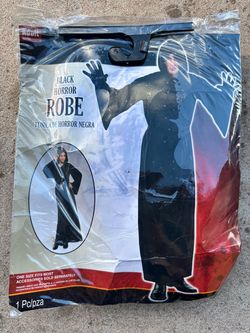 Black horror robe adult