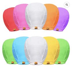 10 Pack Chinese Paper Lanterns To Release 