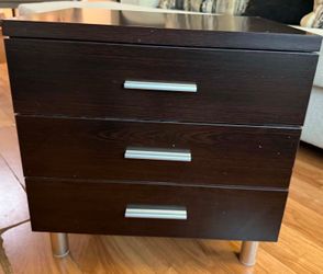 Set of 2, 3-Drawer Nightstands – Dark Espresso Finish