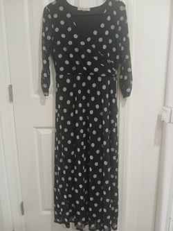 Black Dress With White Dots