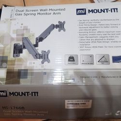 Mount It (Mi) Dual Gas Spring Screen Wall-Mount