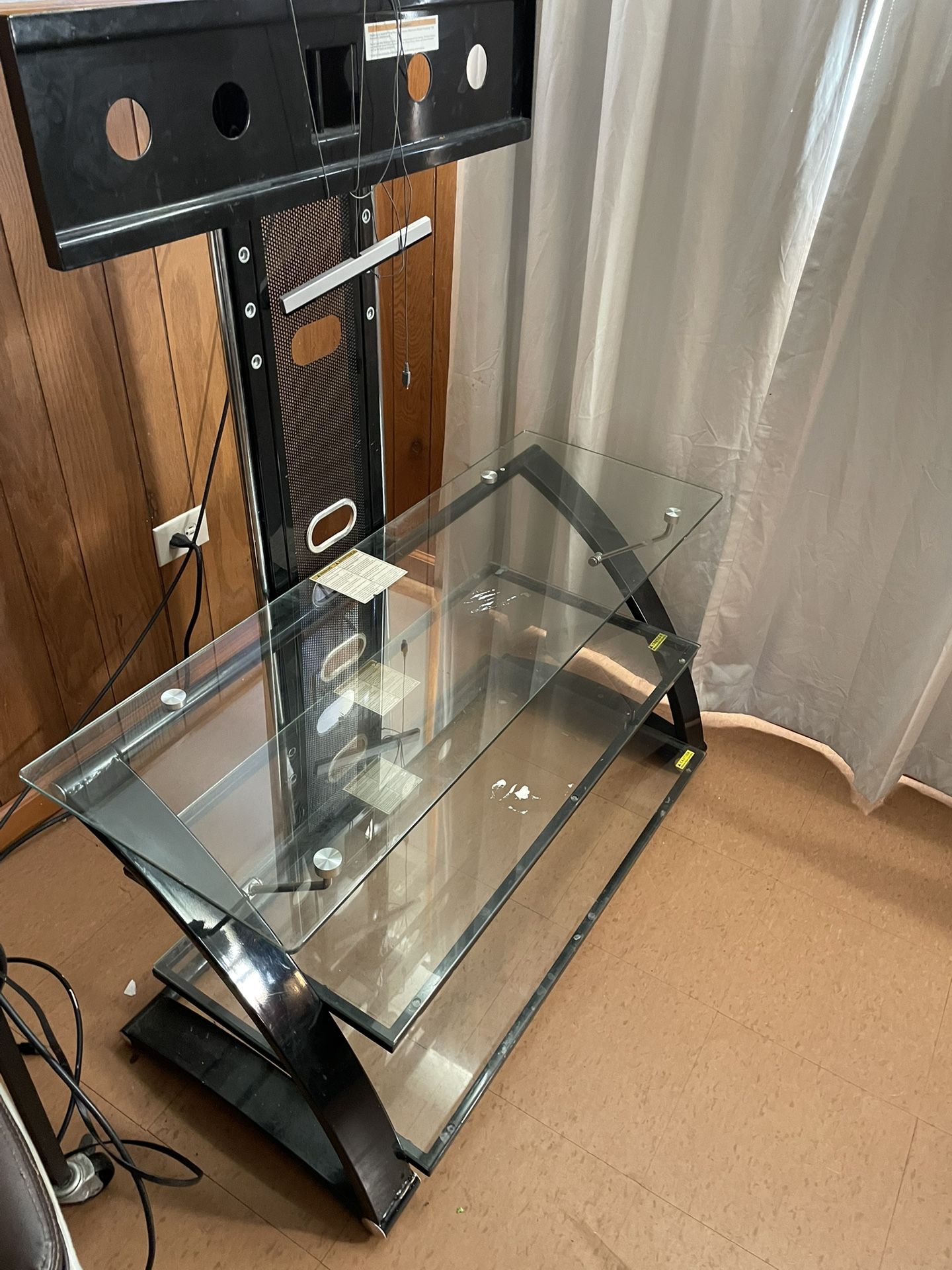 Glass Mount Tv Stand