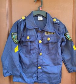 Kids Police Costume Uniform Jacket