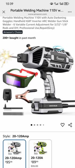 Portable Welding Machine 110V with Auto Darkening Goggles