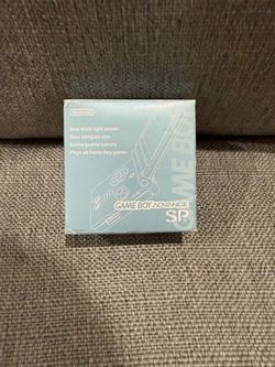 Nintendo Game Boy Advance SP Pearl Blue Console CIB