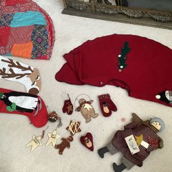 Garnet Hill Christmas stockings that Anthropologie  vintage tree skirt was 225 selling for 70 to have another tree skirt orn