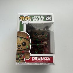 FUNKO POP Star Wars Chewbacca Christmas Vinyl Bobble Head 278 Never Opened