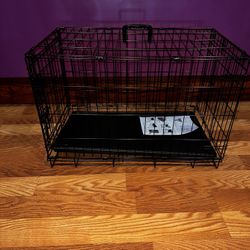 Dog Crate With Tray Metal Foldable
