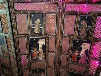 Hand carved & painted panel