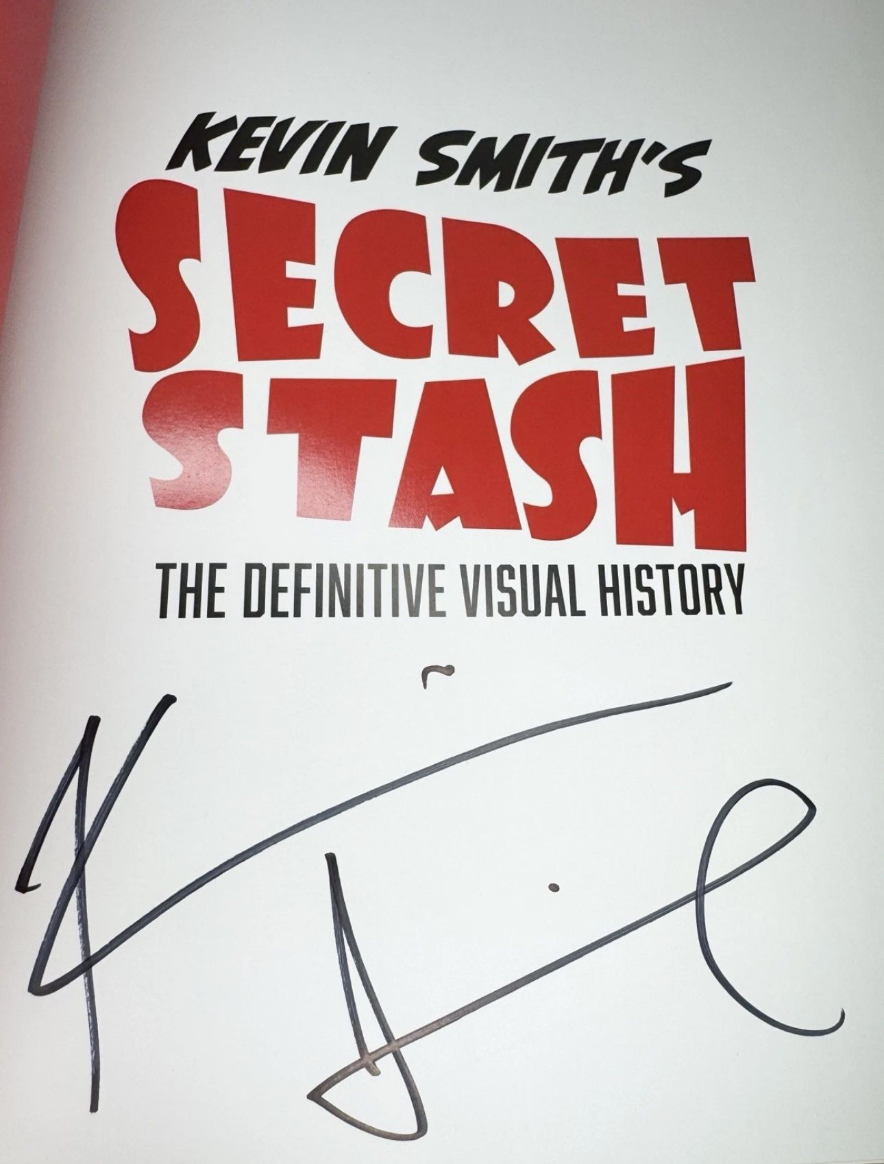 Kevin Smith signed Secret Stash: The Definitive Visual History 1st print HC book