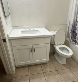36-inch vanity cabinet with no drawer