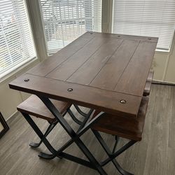 Indoor/Outdoor Mahogany Table Set